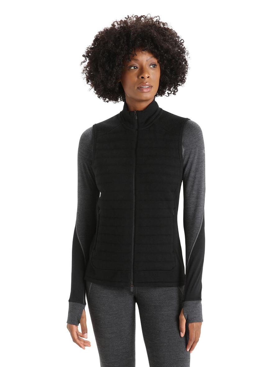 Gilet Icebreaker ZoneKnit™ Merino Insulated Femme Noir | FR 1558KORI